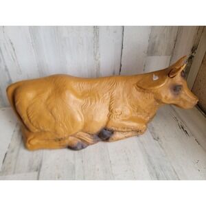 Vintage cow blow mold Xmas lawn nativity scene home decor farm
